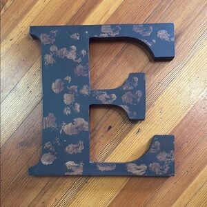 Pottery Barn Black and Brown Wall Letter Decor